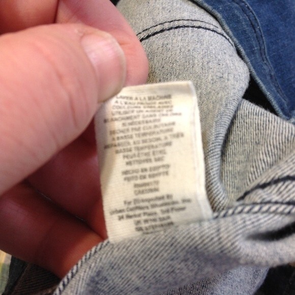 FREE PEOPLE Size 0 Two Toned Modern Femme Stretch Denim Jean Mini Skirt Bohemian - Picture 12 of 12